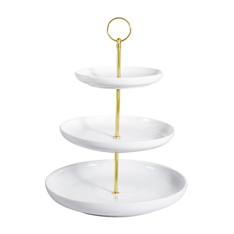 fBXvCX^h ی^ 3i a25cm  T[rOgC JtF Xg oCLO rbtF CAC PTE-C3 Bright White Catering Collection Coupe 3-Tier Porcelain Tray Display Stand 303PTEC3