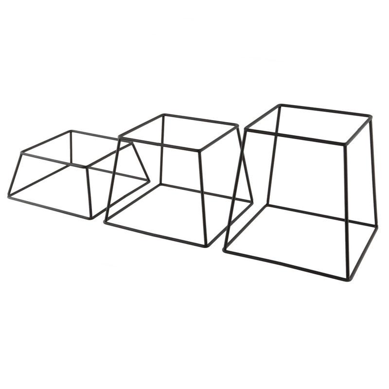 ディスプレイスタンド 角形 3サイズセット カフェ レストラン バイキング ビュッフェ Choice Square Metal 3-Piece Display Stand Set 176STDSQKT