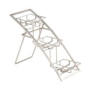 fBXvCX^h p` 3i ^ N JtF Xg oCLO rbtF American Metalcraft TAS Folding Three-Tier Chrome Arch Display Stand 124TAS