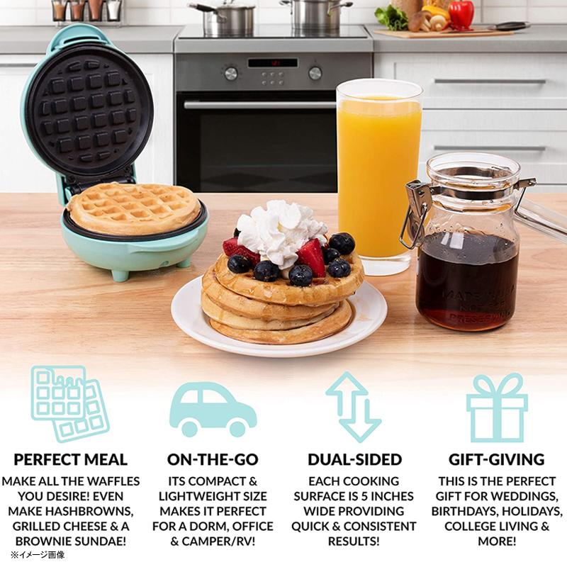 即納特典付き ミニワッフルメーカー アクア 水色 ノスタルジア レトロ クラシックnostalgia Mwf5aq Mymini Personal Electric Waffle Maker Aqua 家電 50 Off Www Linkschool Co Uk