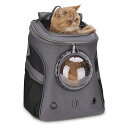 キャットバックパック 大きいネコが入るカバン バッグ 一緒にお出かけ LOLLIMEOW Large Cat Backpack Carrier with Bubble, Pet Backpack for Large Cats