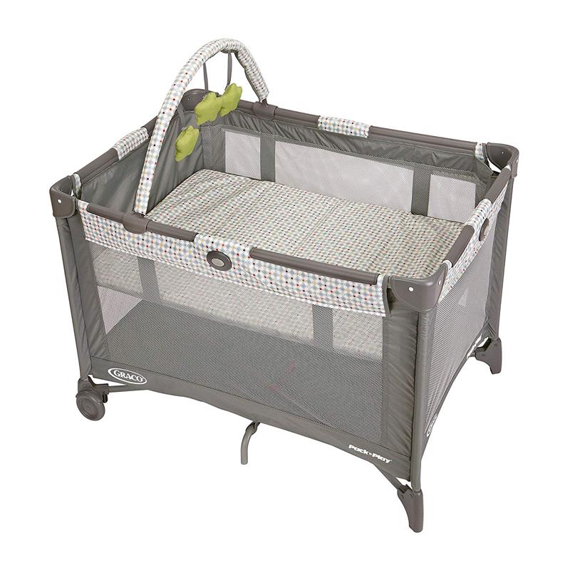 ޤꤿ ץ쥤䡼 Хͥå Ҷ ֤ 쥳 Graco Pack 'n Play On the Go Playard | Includes Full-Size Infant Bassinet, Push Button Compact Fold, Pasadena