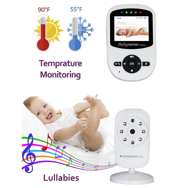 全品送料無料 ベビーモニター 室温アラート 2倍デジタルズーム 高感度センサーバッド 赤ちゃん New Model Babysense Video Baby Movement Monitor Bundle Pack Babysense Video Baby Monitor V24 With Babysense 7 Under The Mattress Baby Mov Autosmea Com