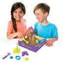 お部屋で砂遊び マジックサンド 340g お城 おもちゃ 子供 3歳以上 Kinetic Sand, Beach Day Fun Playset with Castle Molds, Tools, and 12 oz. of Kinetic Sand for Ages 3 and Up