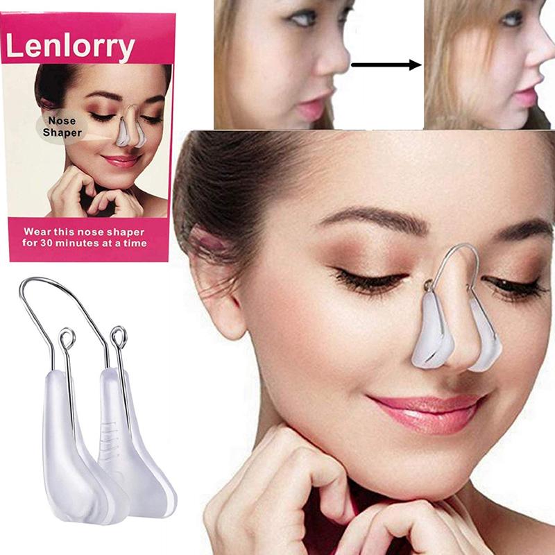 きれいな鼻に ノーズシェイパー リフタークリップ 高い鼻 プチ整形 Lenlorry Nose Shaper Lifter Clip Nose Beauty Up Lifting Soft Safety Silicone Rhinoplasty Nose Bridge Straightener Corrector Slimming Device for Wide Crooked Nose