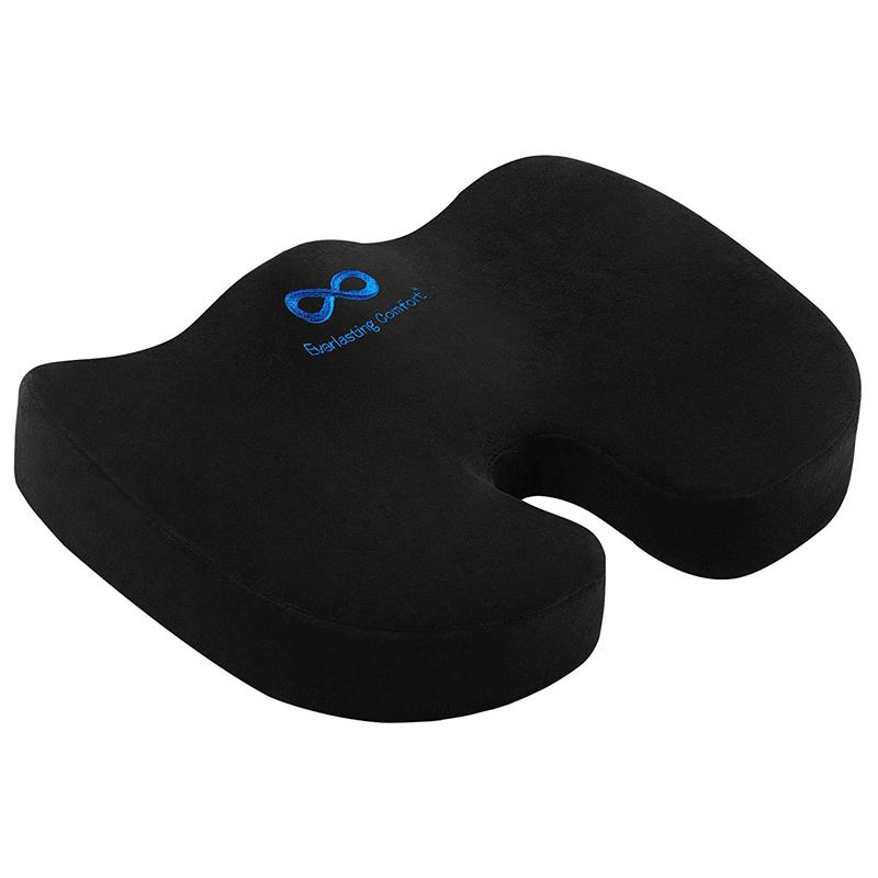 シートクッション 座位坐骨神経痛 オフィス 椅子 Everlasting Comfort Seat Cushion for Office Chair - Tailbone Pain Relief Cushion - Coccyx Cushion - Sciatica Pillow for Sitting