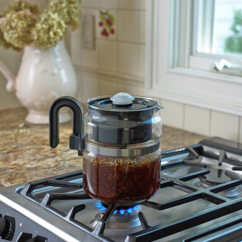 p[R[^[ OK fR KX R[q[[J[ Medelco 8 Cup Glass Stovetop Percolator