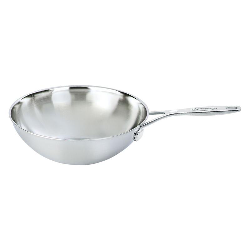  ʿ 3.0L 5 ƥ쥹 ǥᥤ ȥ꡼ ٥륮 DEMEYERE INDUSTRY 5-PLY 5-QT STAINLESS STEEL FLAT BOTTOM WOK WITH HELPER HANDLE 48930