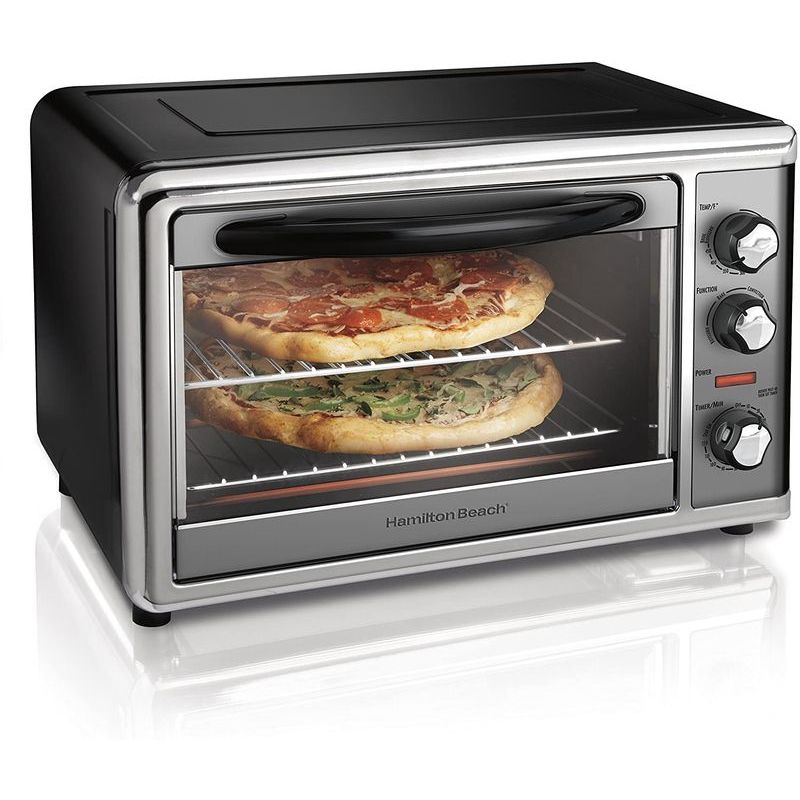オーブン コンベクション XLサイズ ロティサリー ハミルトンビーチ チキン丸焼き ブラック ステン ...