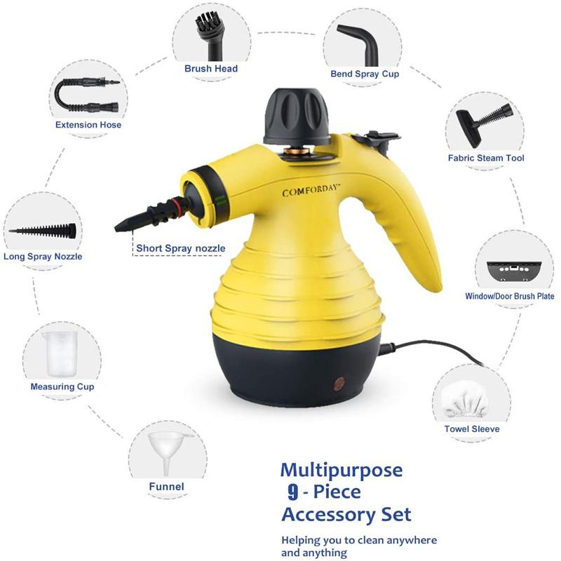 スチームクリーナー アクセサリー9種セット Comforday Multi-Purpose Handheld Pre...