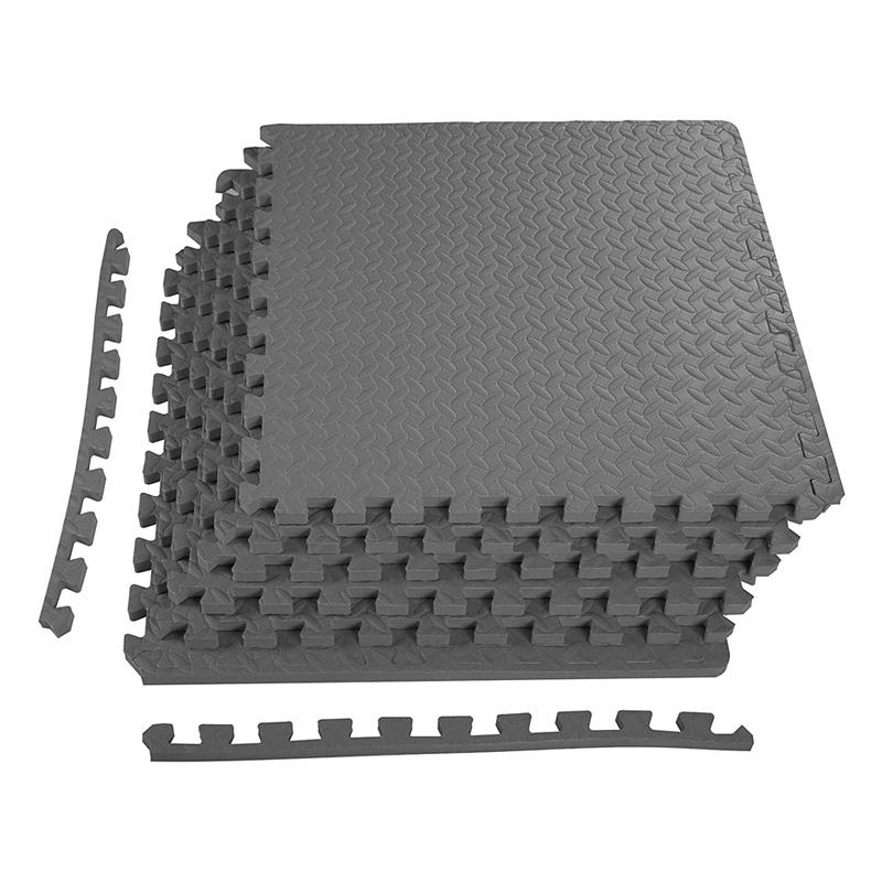 エクササイズマット ジョイント 正方形 61×61 6枚セット 厚さ2cm トレーニング ジム BalanceFrom Puzzle Exercise Mat with EVA Foam Interlocking Tiles for Exercise, MMA, Gymnastics and Home Gym Protective Flooring