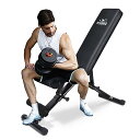 トレーニングベンチ 280kgまで 折りたたみ ウェイト ホームジム FLYBIRD Weight Bench, Adjustable Strength Tra...