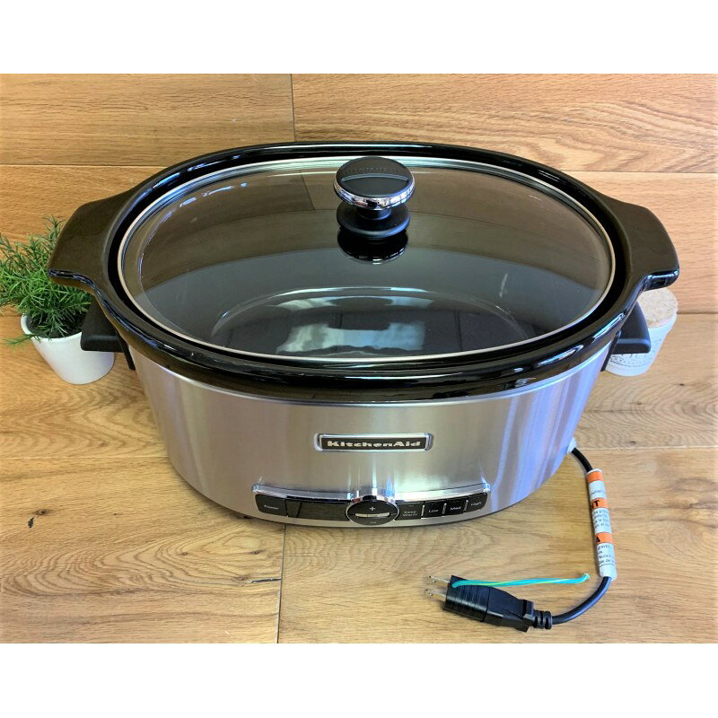 キッチンエイド スロークッカー KitchenAid KSC6223SS Stainless Steel 6 QT. Slow...