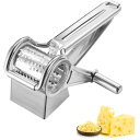 チーズグレーター シュレッダー 回転 おろし金 回す 削る ステンレス Rotary Cheese Grater, Thicken Stainless Stee...