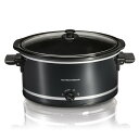 n~gr[` X[NbJ[ 7.6L Hamilton Beach 8 Quart Large Capacity Slow Cooker- Black 33185 Ɠd