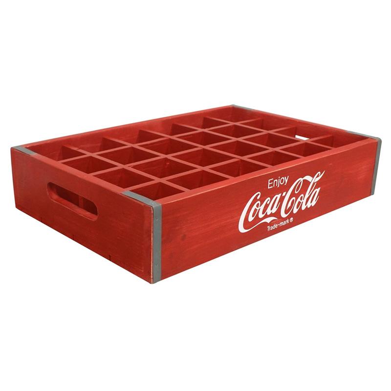 コカコーラ 木箱 仕切り付 クレート ビンテージ レトロ LEIGHCOUNTRY Coca-Cola Vintage Wooden Crate with Cubbies CP 98253