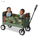 3 in 1 オフロード ワゴン 最大68kg 迷彩柄 ベンチ 子供 アウトドア キャリーカート Radio Flyer 3-In-1 Off-Road EZ Fold Camo Wagon 2