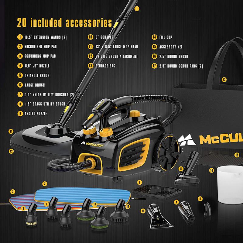 スチームクリーナー アクセサリー20種 ロングコード McCulloch MC1375 Canister St...