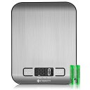 デジタルスケール キッチン はかり ステンレス Etekcity Food Kitchen Scale, 304 Stainless Steel with Backlit Display, Digital Weight Grams and Oz for Weight Loss, Baking, Cooking and Mail, Silver, Small