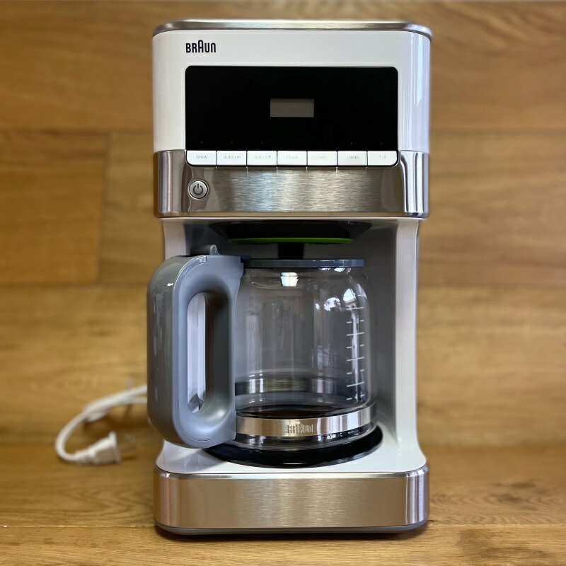 ブラウン コーヒーメーカー ブラウン コーヒーメーカー 12カップ デジタル プログラム 白 ホワイト Braun KF6050WH BrewSense Drip Coffee Maker 家電