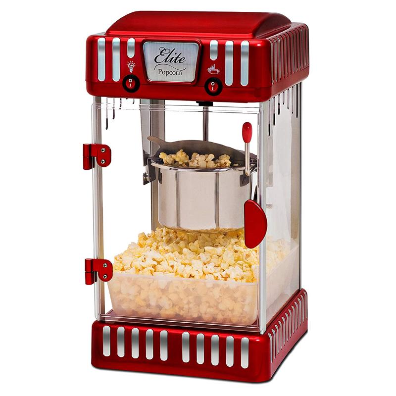 ポップコーンメーカー ポップコーンメーカー ケトル型 3.8L 屋台 レトロ レッド 赤 Maxi-Matic EPM-250 Tabletop Kettle Popcorn Popper Machine 家電