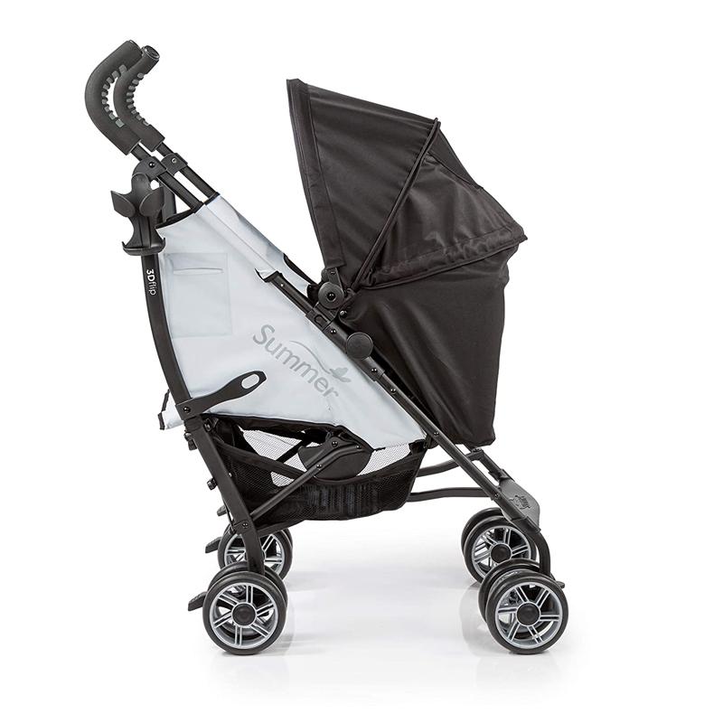 ベビーカー 軽量 コンパクト 対面式可 日よけ付 リクライニング Summer 3Dflip Convenience Stroller, Black/Gray Lightweight Umbrella Stroller with Reversible Seat Design for Rear and Forward Facing, Compact Fold, Adjustable Oversized Canopy and More