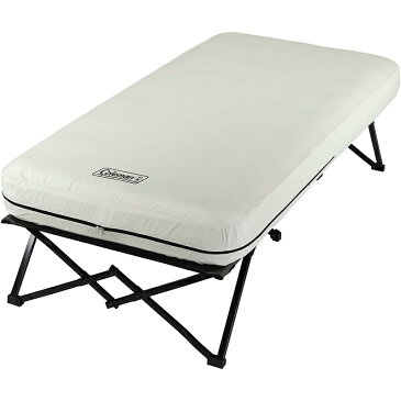 折りたたみ エアマットレス キャンプコット サイドテーブル 電池式空気入れ付 コールマン Coleman Camping Cot, Air Mattress, and Pump Combo | Folding Camp Cot and Air Bed with Side Tables and Battery Operated Pump