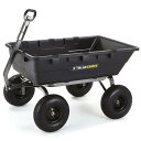 ガーデンワゴン 680kgまで ポリエステル 超頑丈 高耐久 ブラック 黒 ゴリラカート Gorilla Carts GOR10-COM Extra Heavy...