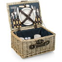 ピクニックバスケット 2人用 イングリッシュスタイル Picnic Time Catalina English Style Picnic Basket with Service for Two, Dahlia Collection