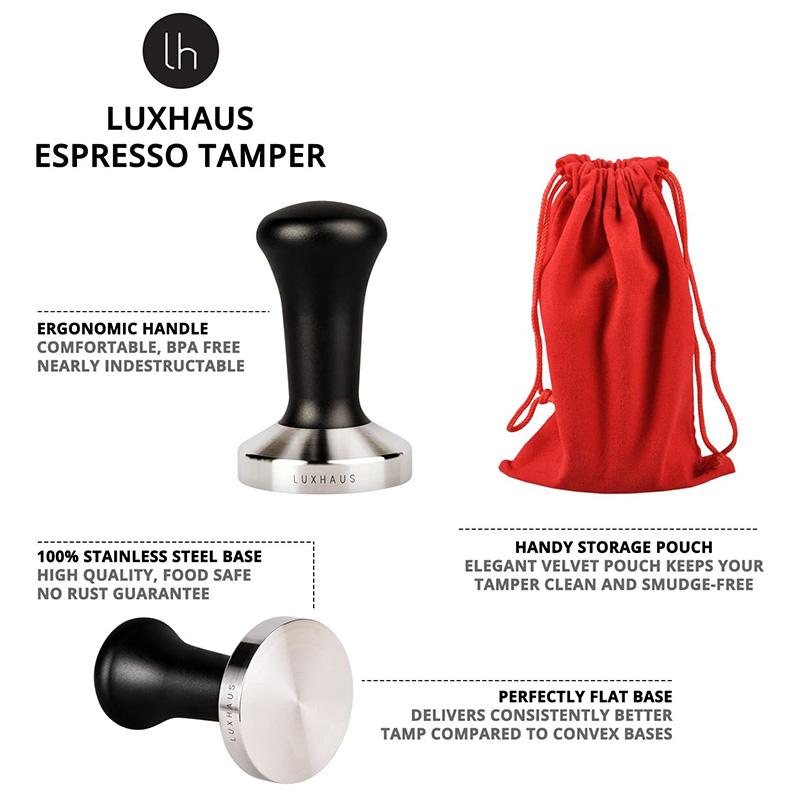タンパー ステンレス ケース付 エスプレッソ用 LuxHaus 58mm Espresso Tamper - Pr...