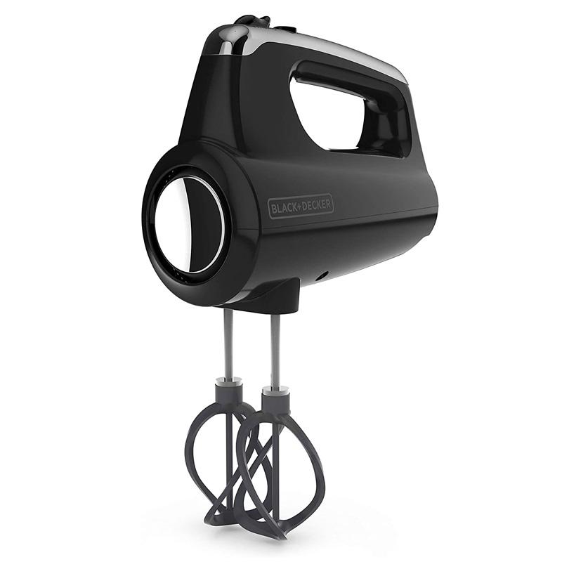 ハンドミキサー スピード5段階 ケース付 ブラック + デッカー BLACK+DECKER MX600B Helix Performance Premium 5-Speed Hand Mixer, 5 Attachments + Case 家電