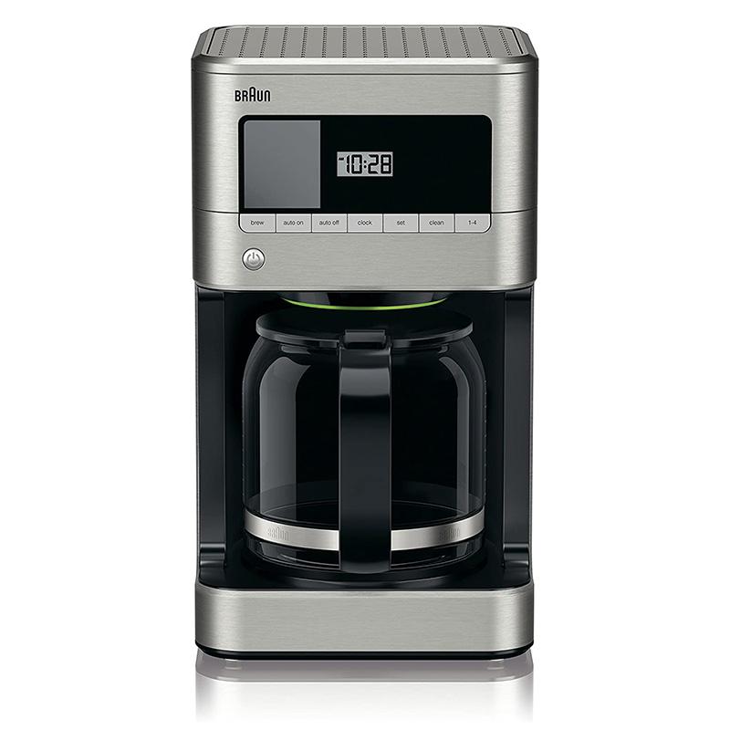 ブラウン コーヒーメーカー コーヒーメーカー ガラスカラフェ 12カップ タイマー機能 BPAフリー ブラウン Braun KF7070 BrewSense Drip Glass Coffeemaker, 12 Cup, Stainless Steel 家電