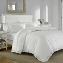 ローラアシュレイ リバーシブル キルト 枕カバーセット レース ホワイト 白 Laura Ashley Home | Annabella Collection | Luxury Ultra Soft Comforter, All Season Premium Bedding Set