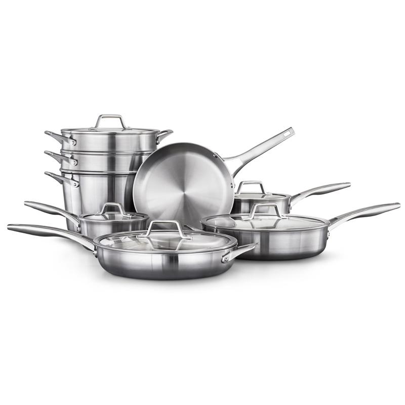 Jt@  tCp t^ 13_Zbg v~A IHΉ 3w XeX Calphalon Premier Stainless Steel 13-Piece Set