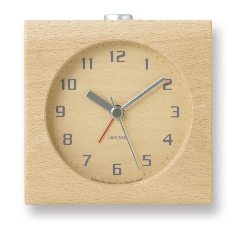 ܳФޤ 顼९å  Block Alarm Clock in Natural lc08-30