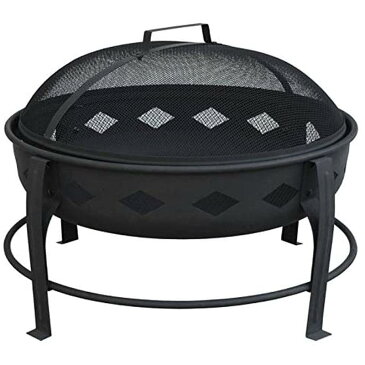 ファイヤーピット キャンプ 直径66cm たき火台 焚火 ランドマン アメリカ Landmann USA 21860 Bromley Fire Pit, Black