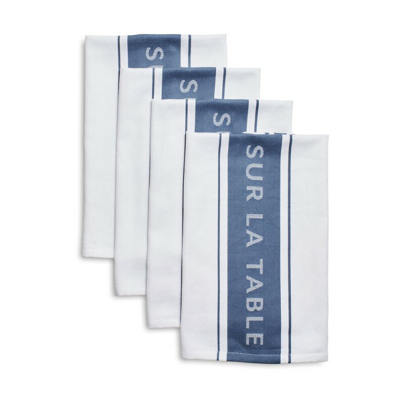 X[e[u S ^I gSnǂ  4Zbg 71~51cmSur La Table Logo Kitchen Towels, Set of 4