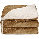 電気毛布 ヒートブランケット リバーシブル サンビームSunbeam Heated Throw Blanket Reversible Sherpa/Royal Mink, 3 Heat Settings 家電