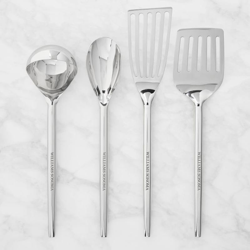 ECAYE\m} XeX [eV  4_Zbg Xv[ [h  ^[i[ Xp` Williams Sonoma Stainless-Steel Utensils, Set of 4