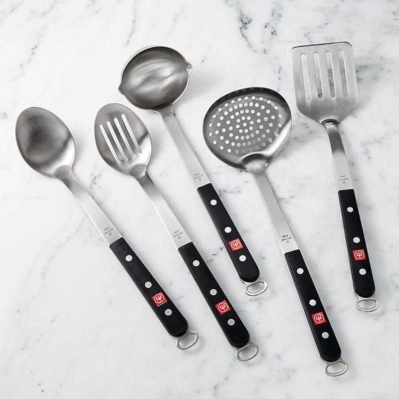 HXgt XeX [eV  5_Zbg XL}[ Xv[ Xp` [h   Wusthof 5-Piece Stainless-Steel Kitchen Tool Set