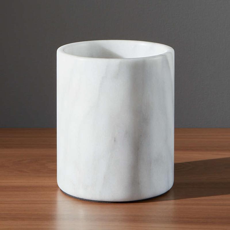 [eVz_[  X^h 嗝 zCg }[u French Kitchen Marble Utensil Holder CRATE AND BARREL