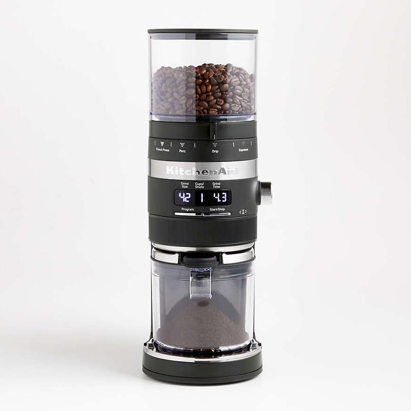 コーヒーグラインダー 豆挽き 設定70段階 臼型 キッチンエイド ポルタフィルター ホルダー エスプレッソ KitchenAid Burr Coffee Grinder KCG8433 家電