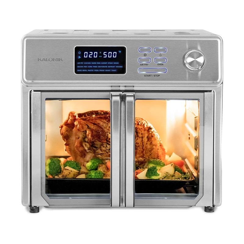 マルチオーブン 25Lステンレス ノンフライヤー ロティサリー トースター 食品乾燥 カロリック Kalorik 26 QT Digital Maxx Air Fryer Oven Stainless Steel AFO 46045 SS 家電