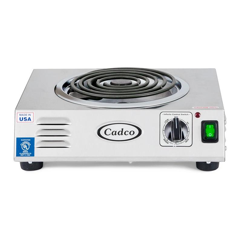 電気コンロ 直径20cm 1口 渦巻き アメリカ製 Cadco CSR-3T 14" Electric Hotplate w/ (1) Burner & Infinite Controls CSR-3T 家電