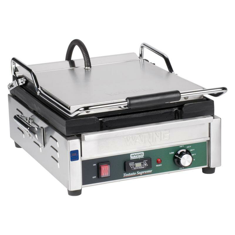 パニーニ サンドイッチ グリル プレス 業務品質 溝なし タイマー付 ワーリング Waring WFG275 Tostato Supremo Smooth Top & Bottom Panini Sandwich Grill with Timer - 14" x 14" Cooking Surface - 120V, 1800W 家電