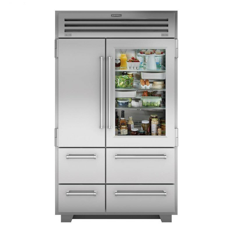 サブゼロ 冷蔵庫 自動製氷機 ビルトイン 860L ステンレス 幅122cm Sub-Zero Built-In 48 Inch Counter Depth Smart Refrigerator with 30.4 Cu. Ft. Air Purification System, Advanced Temperature Control, Automatic Ice Maker PRO4850G/ PRO4850 家電