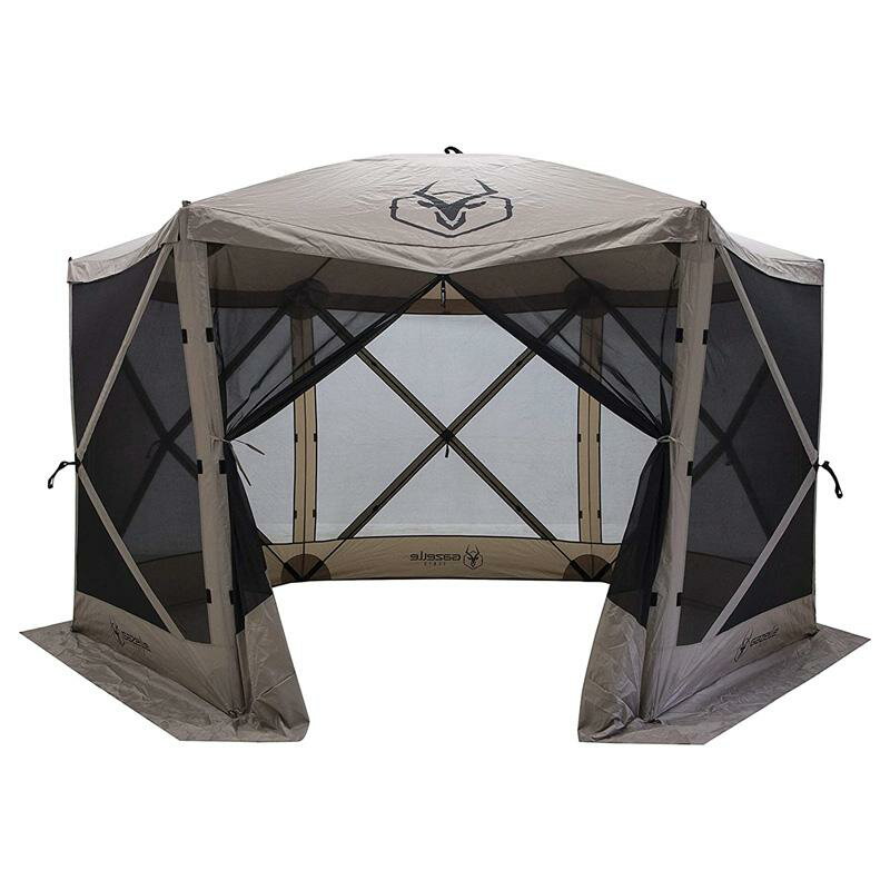 eg |bvAbv bV K[{ |[^u h 8lp Lv AEghA a315cm Gazelle Tents GG601DS Easy Pop Up, Portable, Waterproof, UV-Resistant 8-Person Camping and Outdoors Gazebo Day Tent with Mesh Windows, Desert Sand, 124