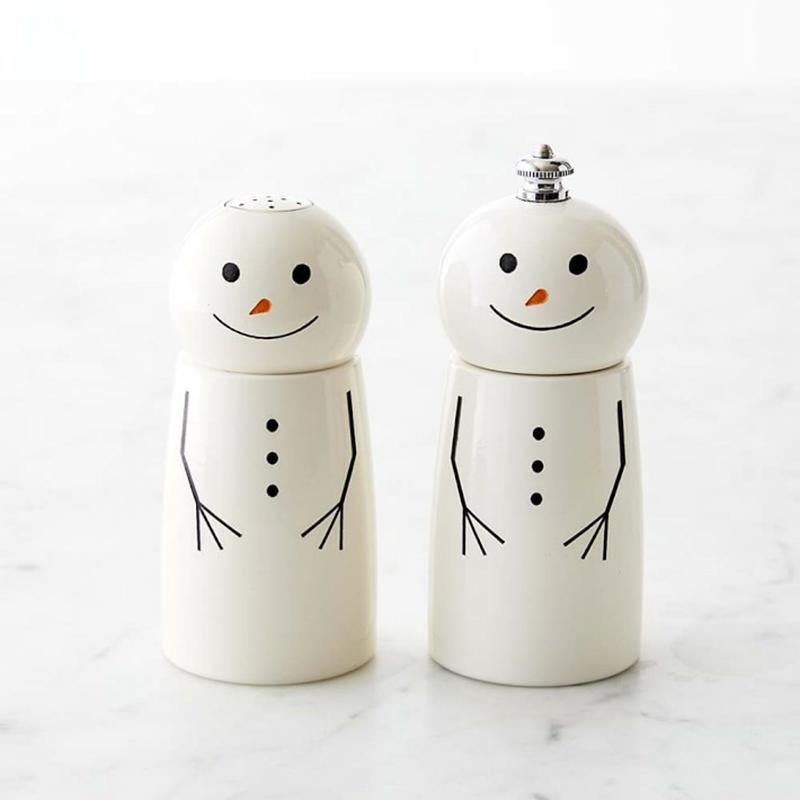 Xm[} \g ybp[ Zbg Snowman Salt and Pepper Set