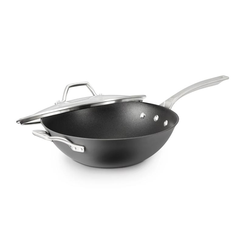  ؓ 30cm t^t Jt@ VOl`[ PFOAt[ mXeBbN n[hA}Cg Calphalon Signature Hard-Anodized Nonstick 12-Inch Flat-Bottom Wok with Cover