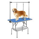 ペット グルーミングテーブル ラージ 大きい 台 犬 トリマー DEStar 45 x 24 Inch Collapsible Pet Grooming Table with Adjustable Height Arm, Noose and Mesh Tray for Large Dogs up to 265 Lbs